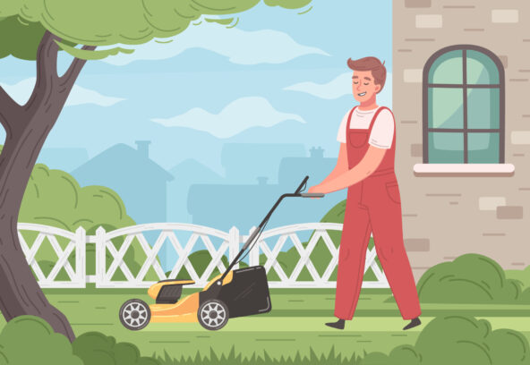 Lawn mowing cartoon poster with male worker cutting grass vector illustration SSUCv3H4sIAAAAAAACA1VRwU7DMAz9lcjnQkHcegM0IRCHCRCXiYOXmC5qmlSJ0w5N/XecbkPjZvu9Z7+8HGCLyWpoDmCdy4kjsg0emtsKyFgO0aKD5mauIDFyTpSEK51GplbQpT8v2RzKHBp4QN21MWRvUv1Be85ReLIib/+DMFdnyfPF+VQ/Ojtc3Uf+E32SFjMwf1WALXn9U2yIj0iOcHG1EaibmGJ/sjhaQ+FYYja2lDAGjU7wu/IEuRf6Mm0jDjurox0plt5Q0lLAK05e9WGyvlUaI4fg1RCS3FCT5Z3q0ZGaQuxkoDNz4cmulNS42FWXmV6rlQSKW5Gs1u8KvVFv5I1IrVcv6yf1HWKP5cW8L4FAdUrmuCvVOnhNA2d0tccSqTBCJ181z/MveR0PLsgBAAA=
